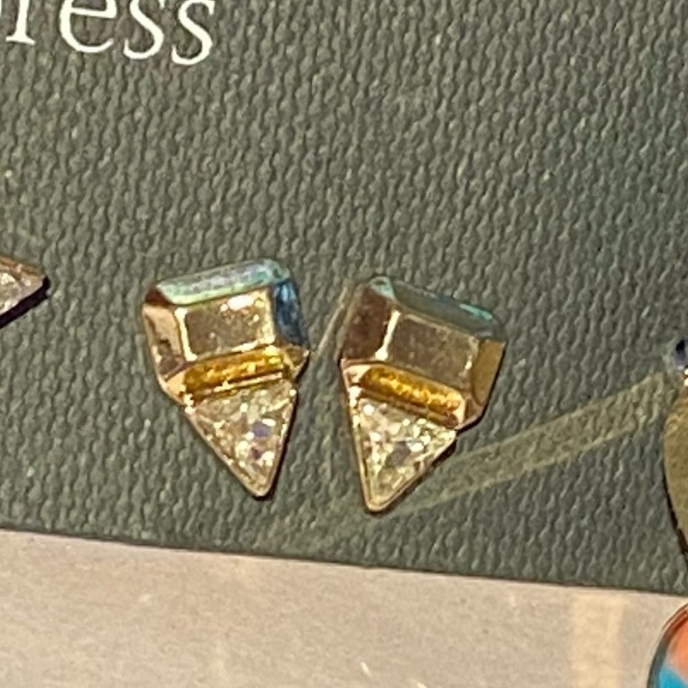 NWT Nordstrom‎ Free Press Set of Three Pairs of Earrings Studs Beaded Hoop Boho - Picture 5 of 6